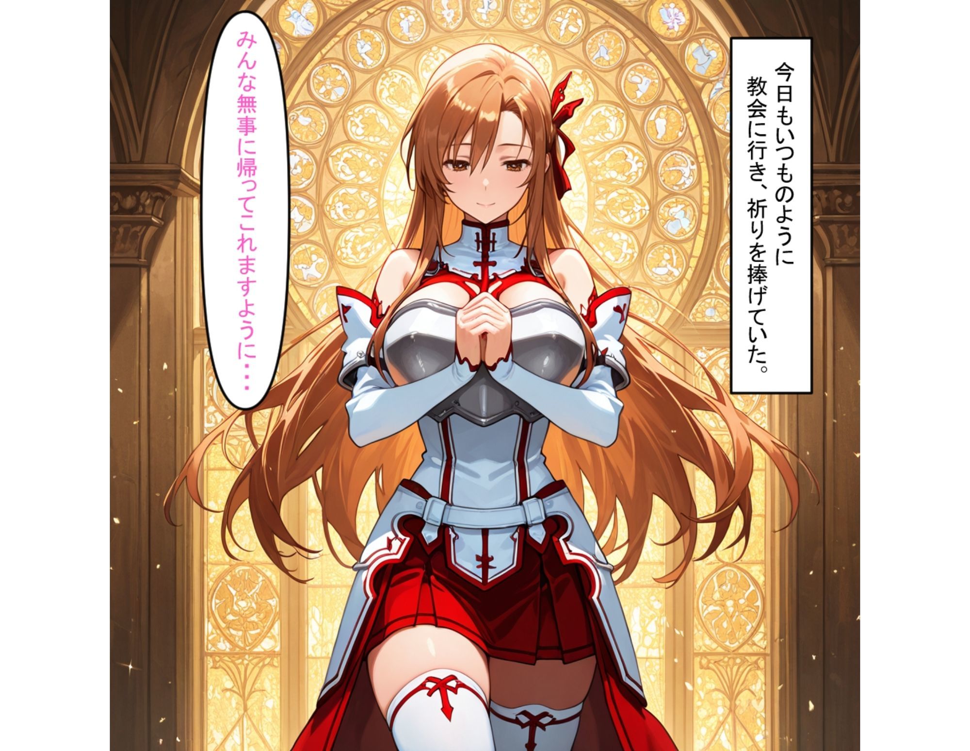 サンプル画像1:アスナ  神に誓って尽くします。(遊悠（ユウユウ）) [d_580928]