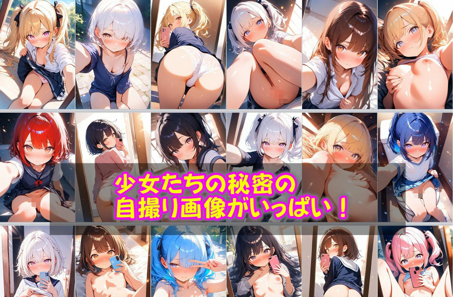 サンプル画像1:秘密の自撮り画像  ang10シリーズ(まめまめクリ子2D) [d_581038]