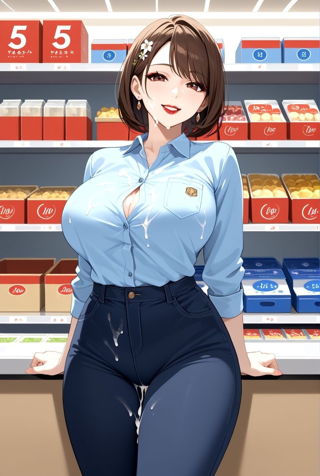 制服人妻の昼下がり   〜巨乳熟女、職場で交わる誘惑〜 画像10