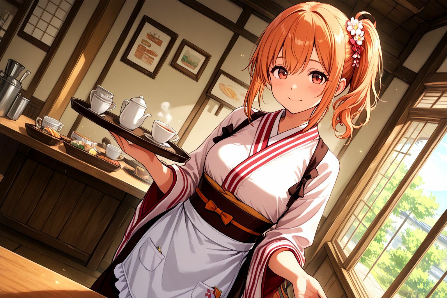 サンプル画像3:ミックスガールズコレクション和服美美少女と休憩中にお店でイチャイチャセックス(えちえち) [d_581191]