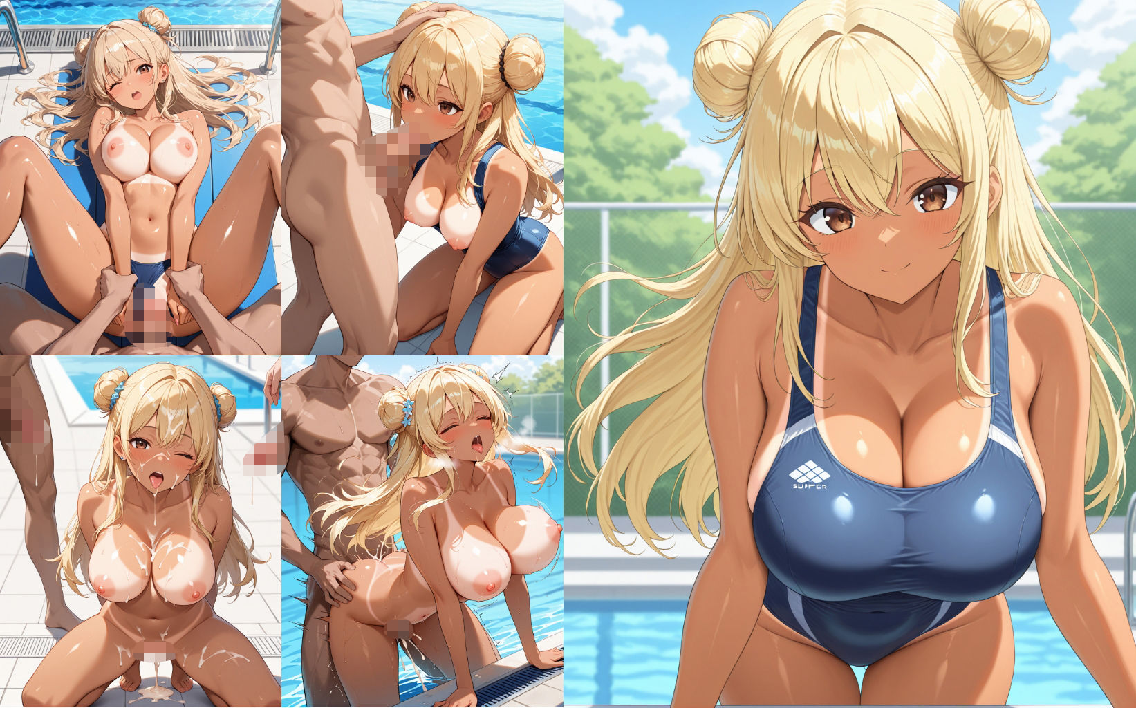 学園の性処理担当(日焼け×水着編) 画像4