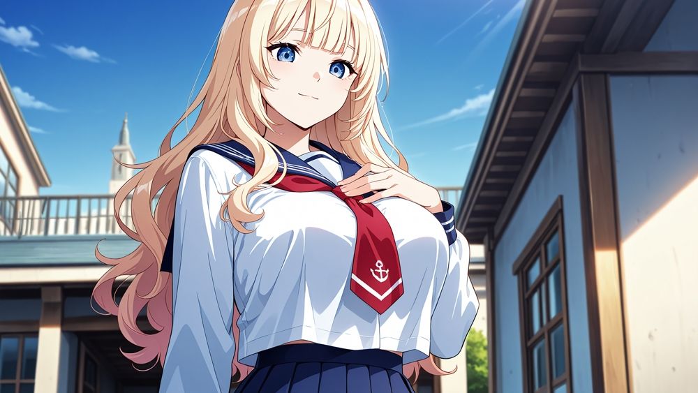 サンプル画像3:金髪＆紫髪の爆乳問題児たちを教師がスク水孕ませ特別指導【4K】(ニート印刷所) [d_581229]