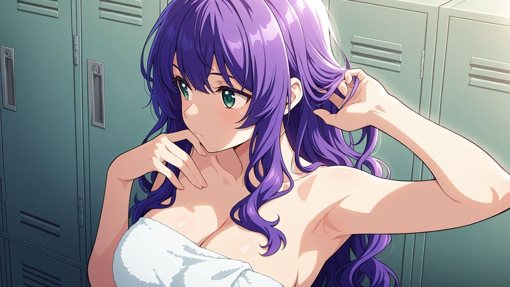 金髪＆紫髪の爆乳問題児たちを教師がスク水孕ませ特別指導【4K】 画像8