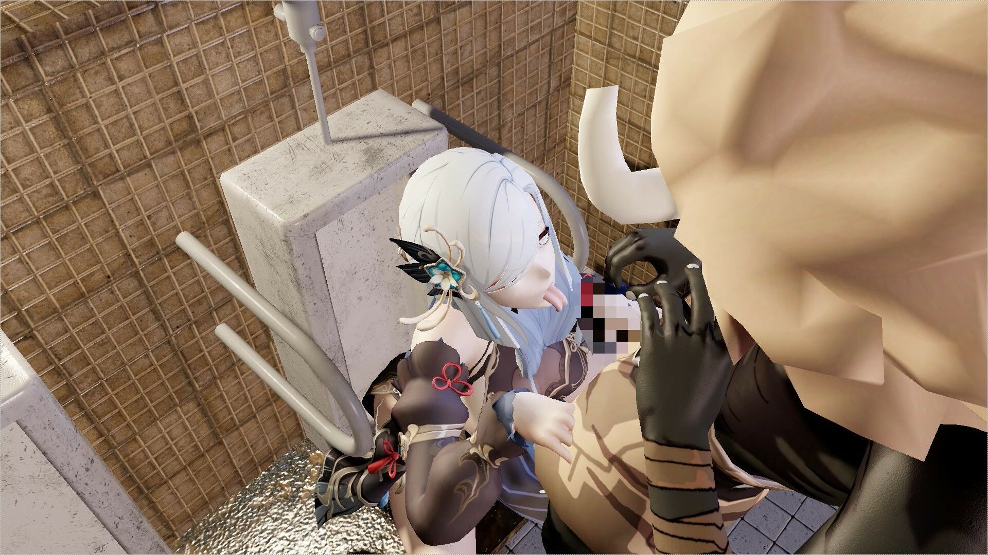 サンプル画像1:【ROMV281】原神シンカクとヒルチャールのトイレセックス「ンギモヂィィーーー！」(ローズ志向) [d_581294]