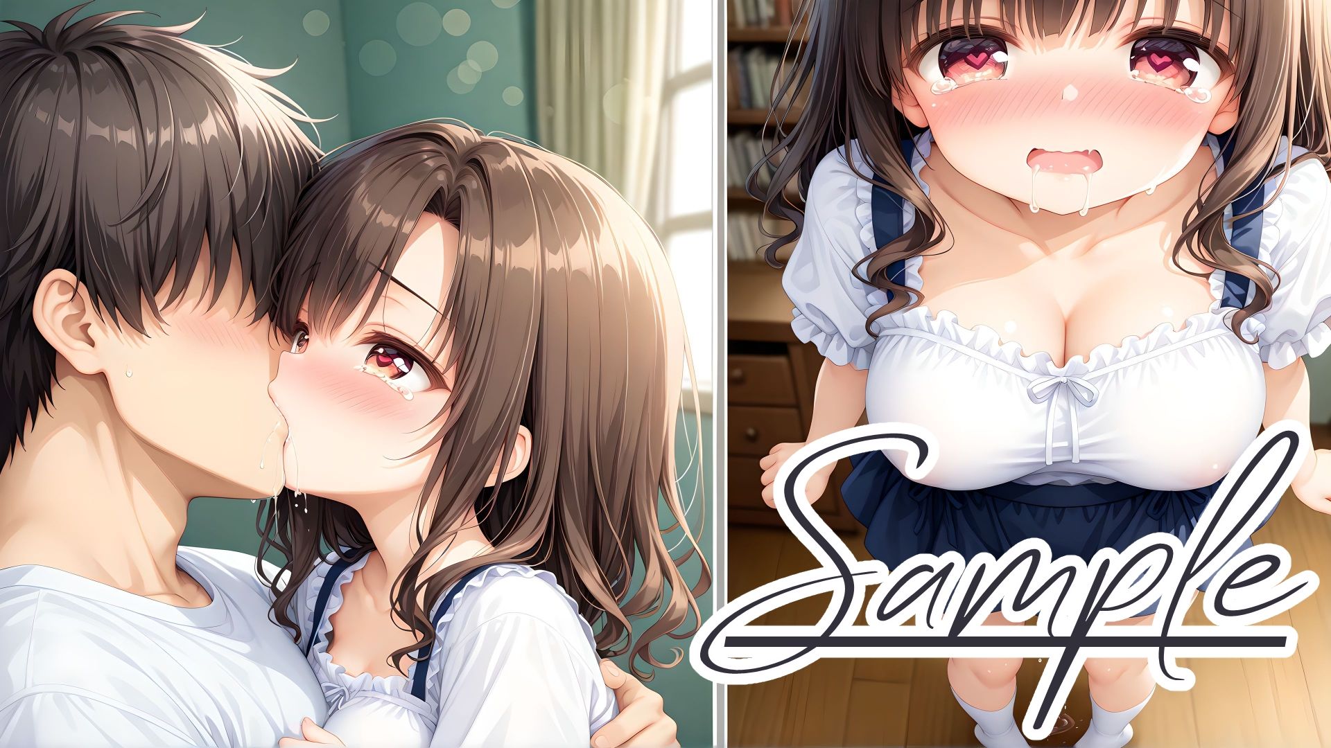 サンプル画像4:彼女の部屋でイチャイチャえっち〜甘えんぼな彼女との4KラブラブCG集〜(棚から串だんご) [d_581350]