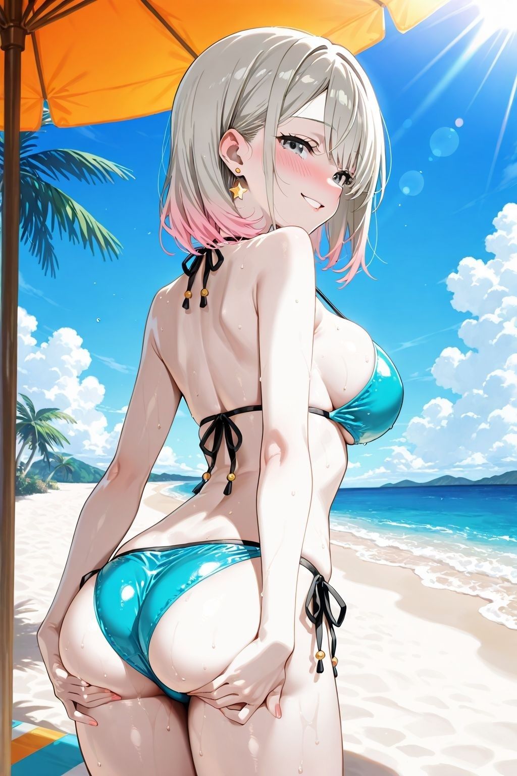 サンプル画像2:淫乱ギャル種づけえっち〜ビーチ編〜(ギャルだく！) [d_581469]