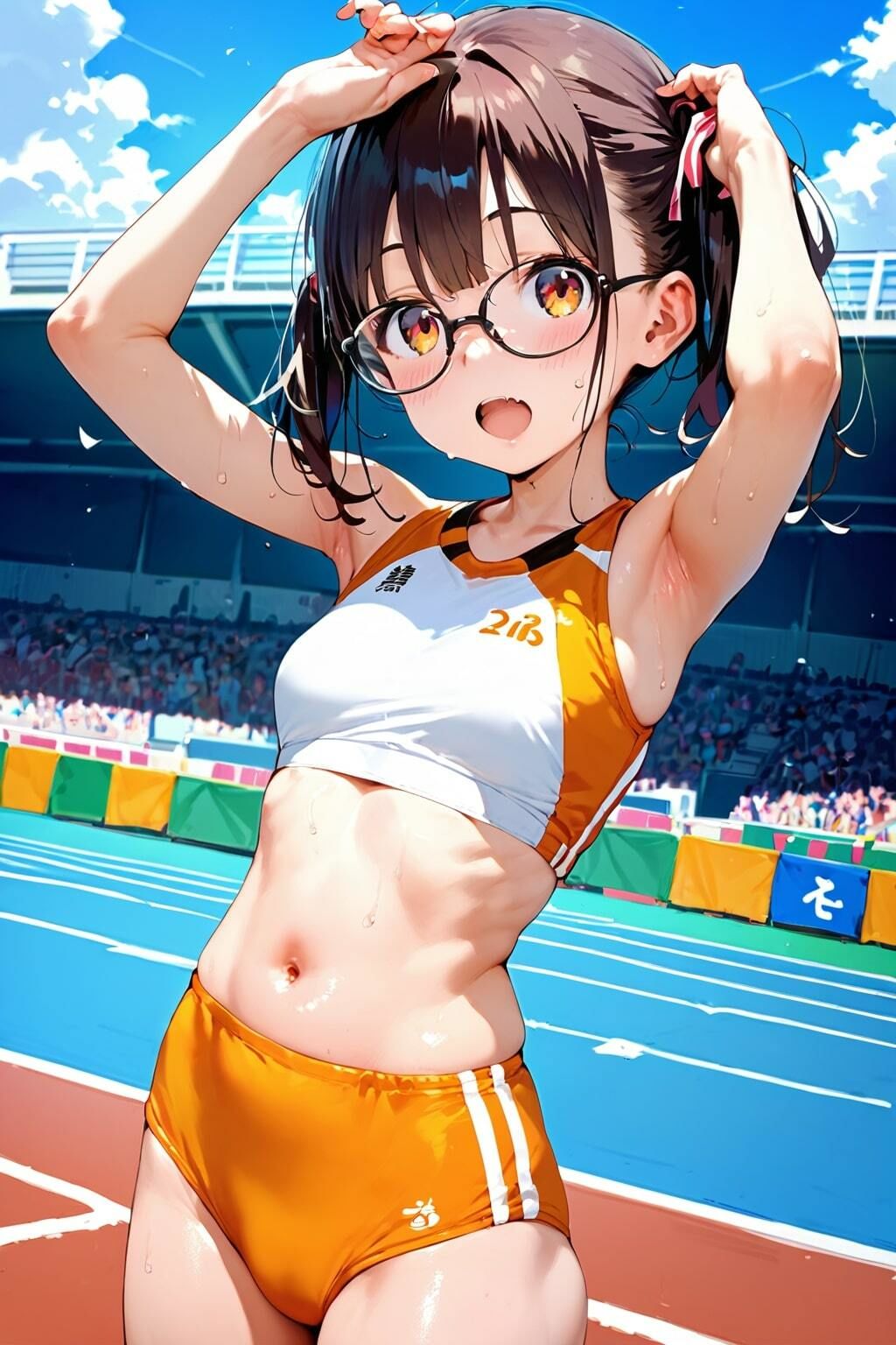 サンプル画像1:はじめてのエッチごっこ メガネ少女×陸上部員(駆け抜けて性春) [d_581541]