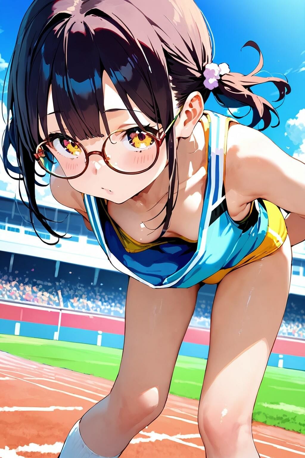 サンプル画像3:はじめてのエッチごっこ メガネ少女×陸上部員(駆け抜けて性春) [d_581541]