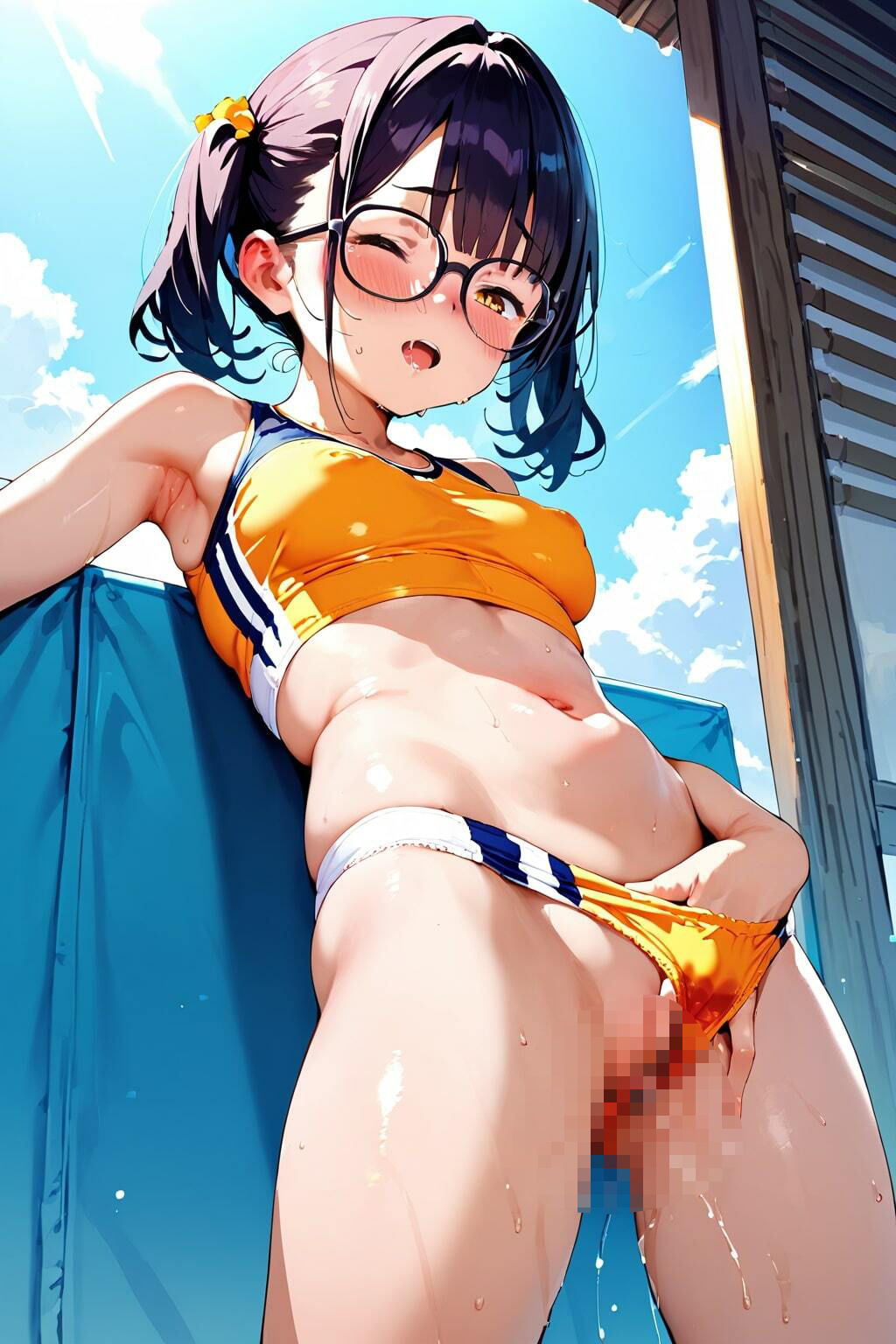 はじめてのエッチごっこ メガネ少女×陸上部員 画像9