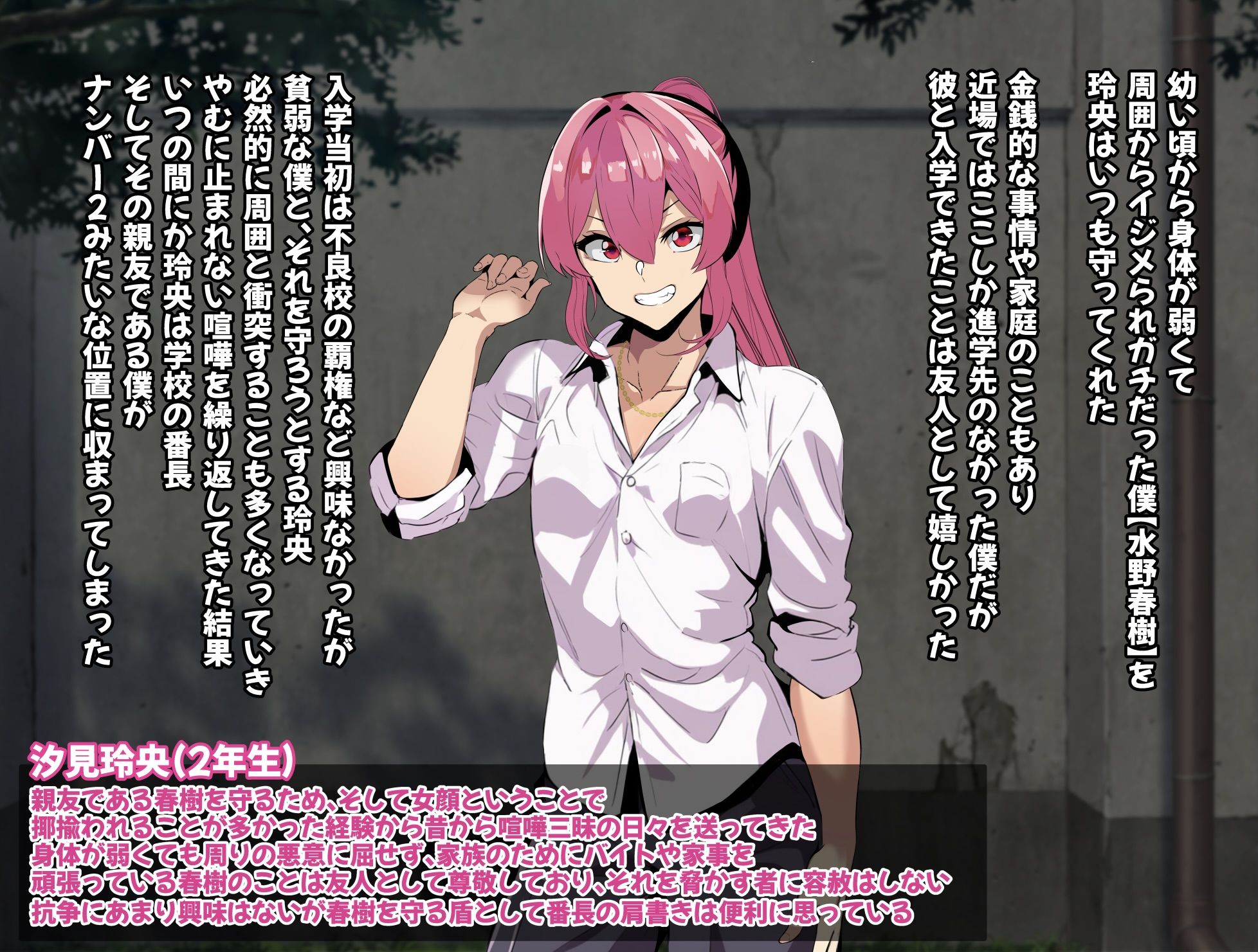 サンプル画像2:ケンカに負けたメス男子 転校してきた強者男性に憧れの親友がメス堕ちされる(榊八千) [d_581704]