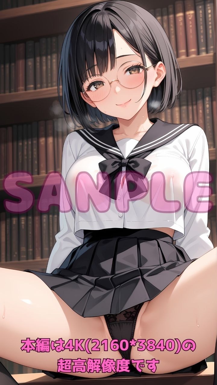 内気なメガネ図書委員の秘密のエッチな誘い 画像1
