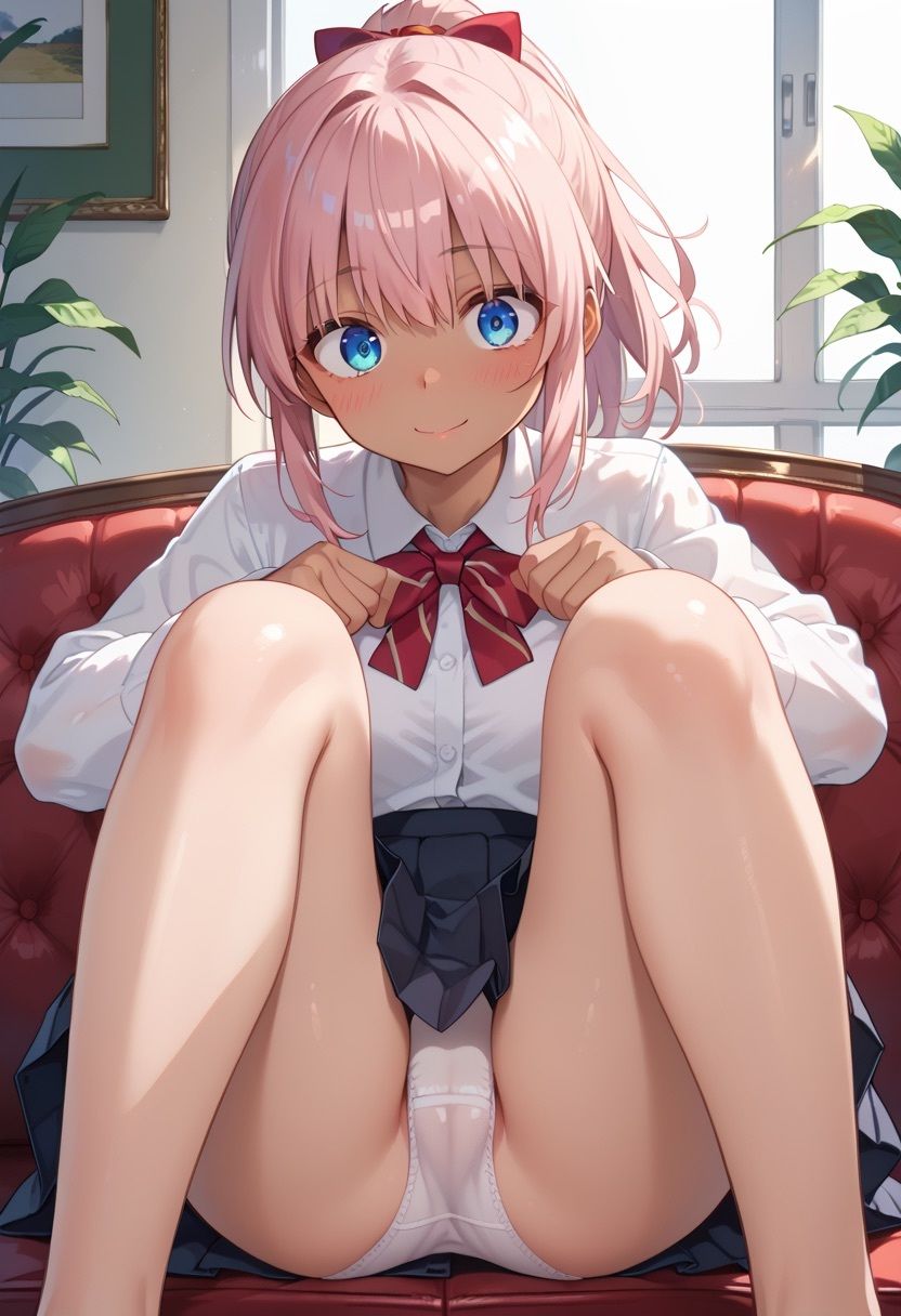 サンプル画像4:黒ギャルポニーテールを種付け！！  性育学園の褐色女子校生に生ハメ中出し性指導(よくぼうとろり) [d_581836]