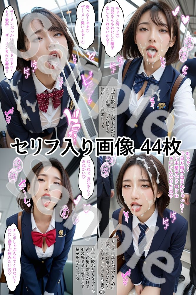 サンプル画像3:JK ブレザー女子校生  精子まみれの日常 《通学電車 編》 vol.1(Oedipus) [d_581888]