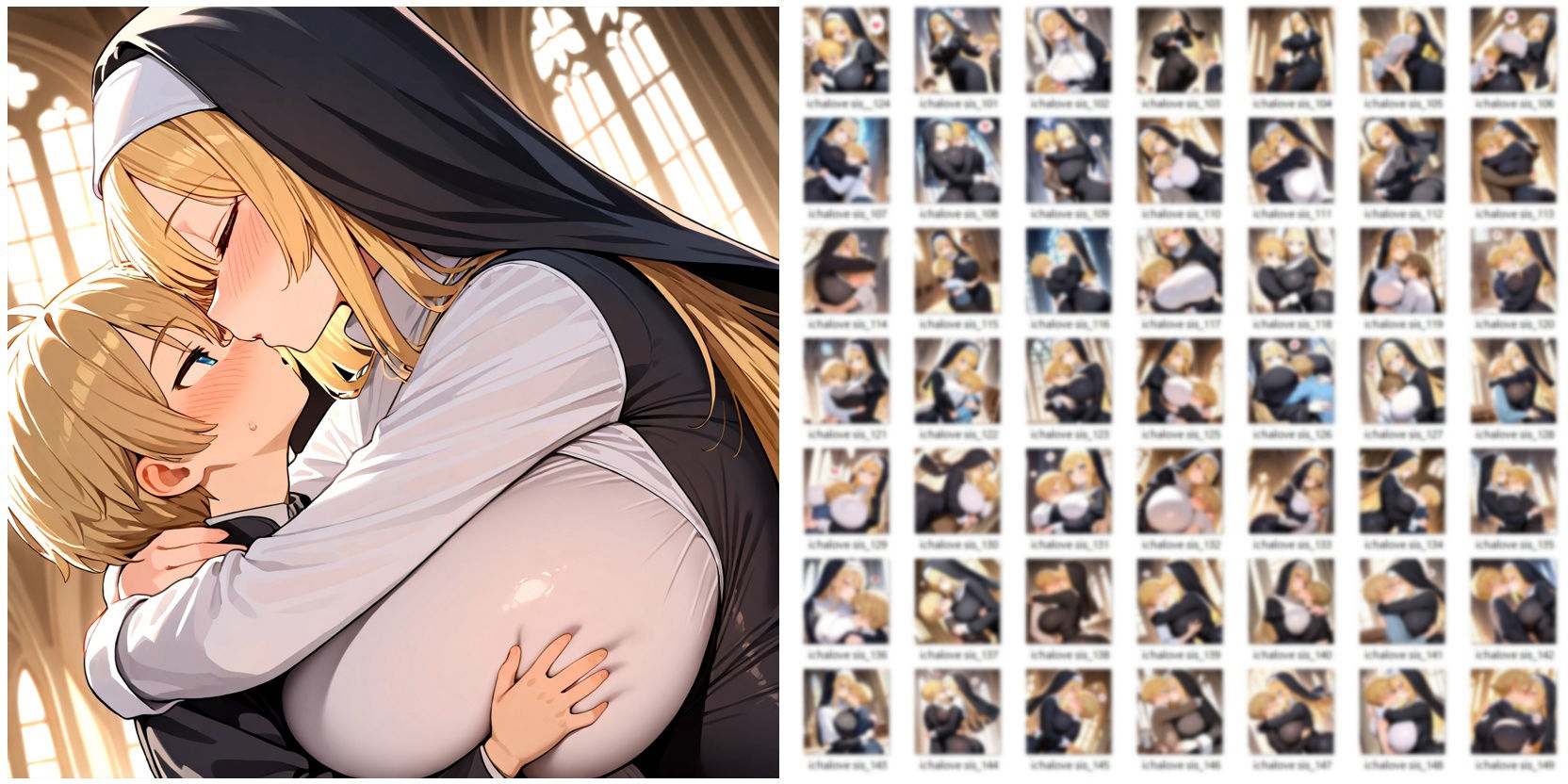 シスターがかわいい男の子といちゃいちゃらぶらぶするだけのCG集 サンプル画像 4