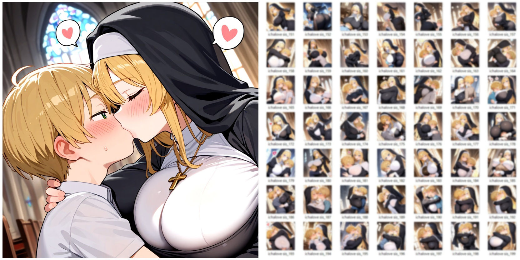 シスターがかわいい男の子といちゃいちゃらぶらぶするだけのCG集 サンプル画像 5