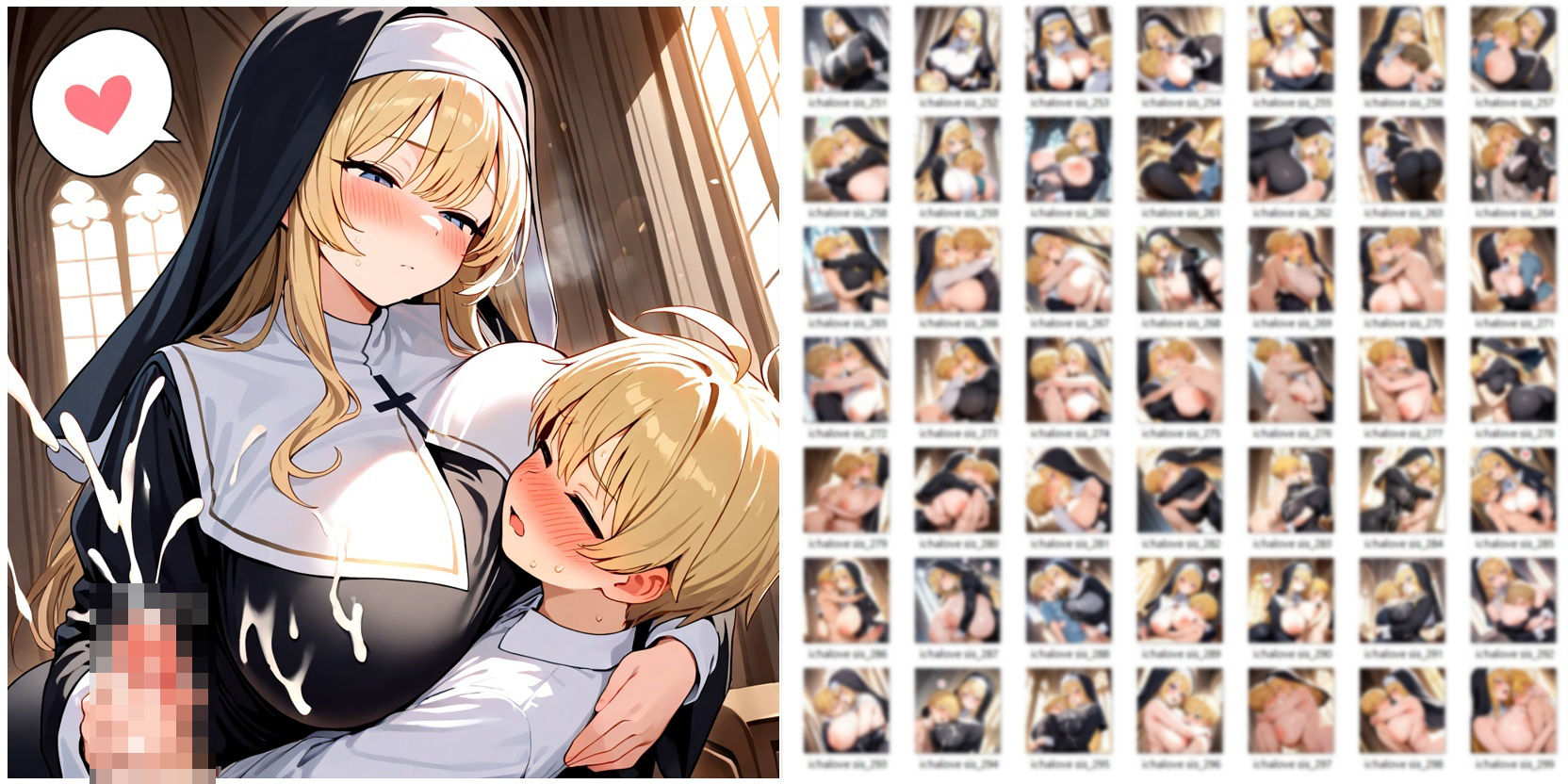 シスターがかわいい男の子といちゃいちゃらぶらぶするだけのCG集 サンプル画像 7