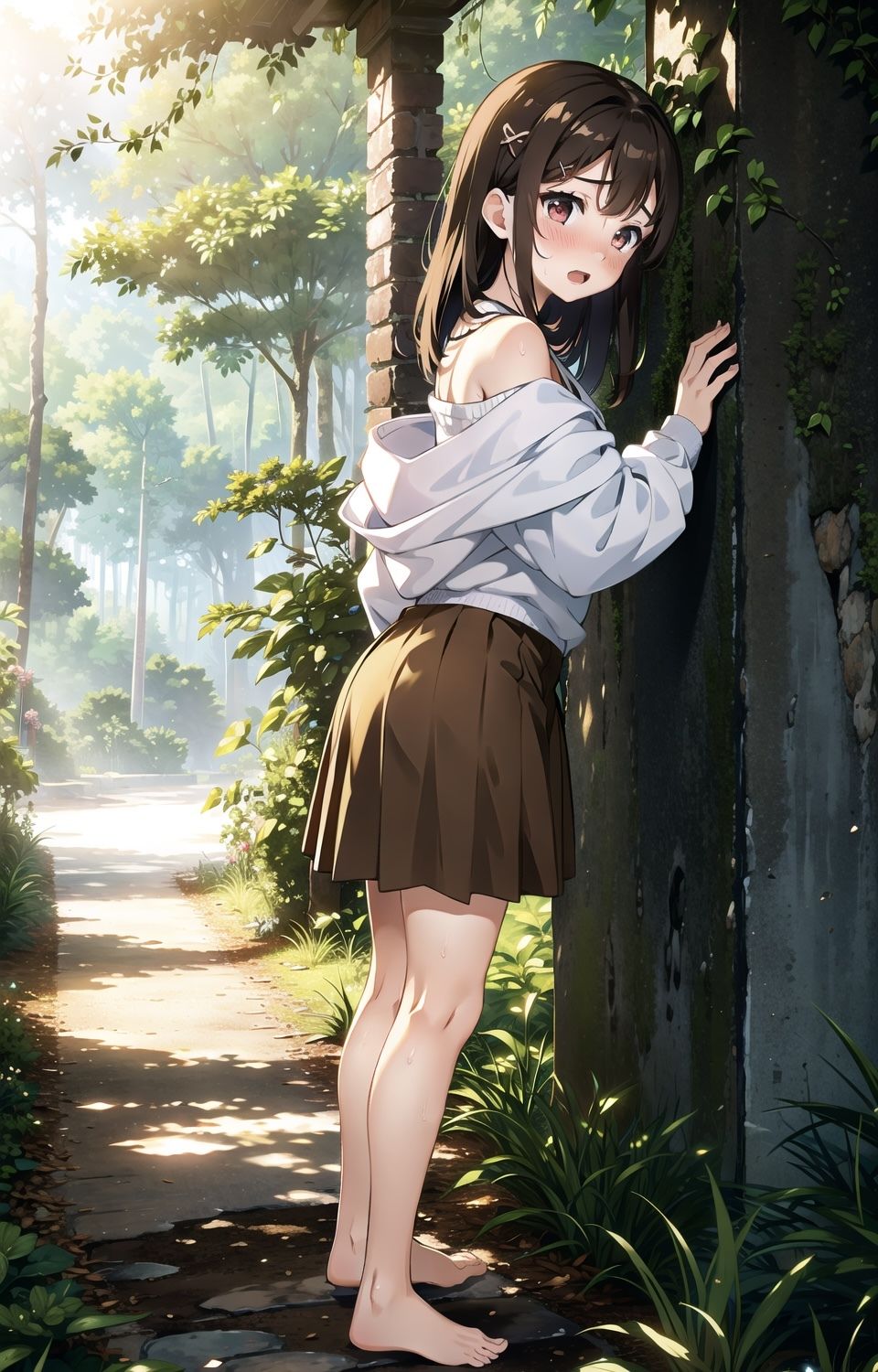 森の中でお兄ちゃんに襲われる直前の魔法使いの妹ちゃん! 画像1