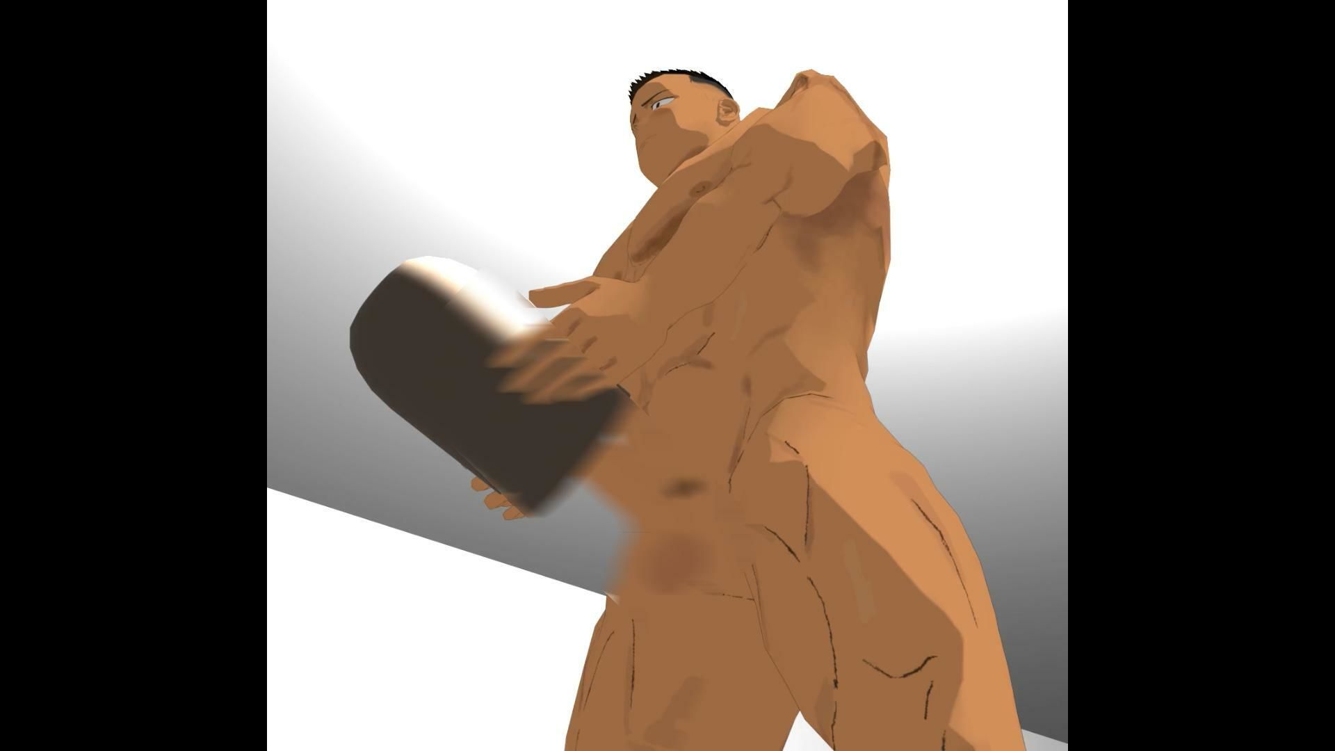 ノンケマッチョトレーニーによる休日性獣オナニー 画像3