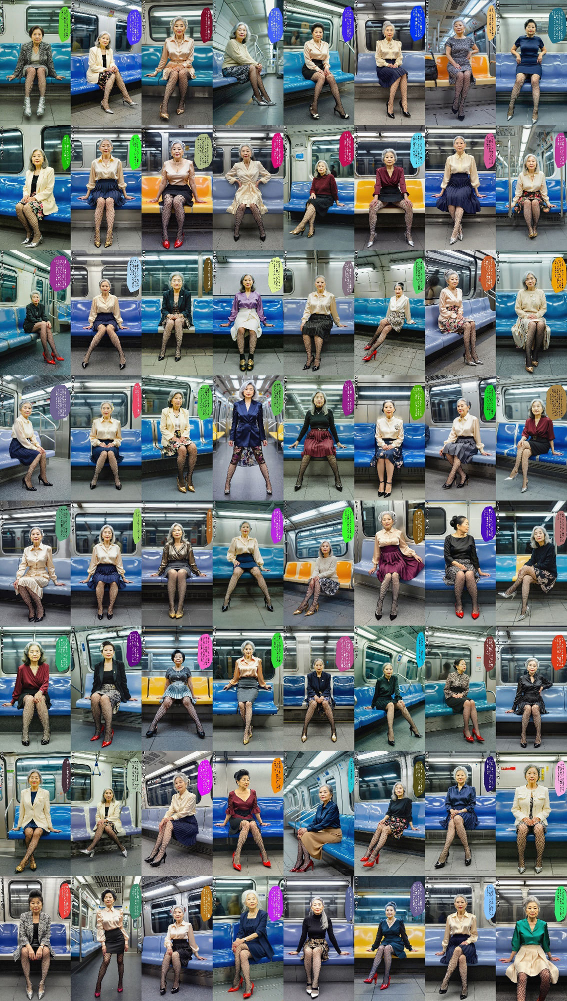 電車で見かけた70代の美脚〜網タイツの中に潜む欲望〜 vol.3 画像9