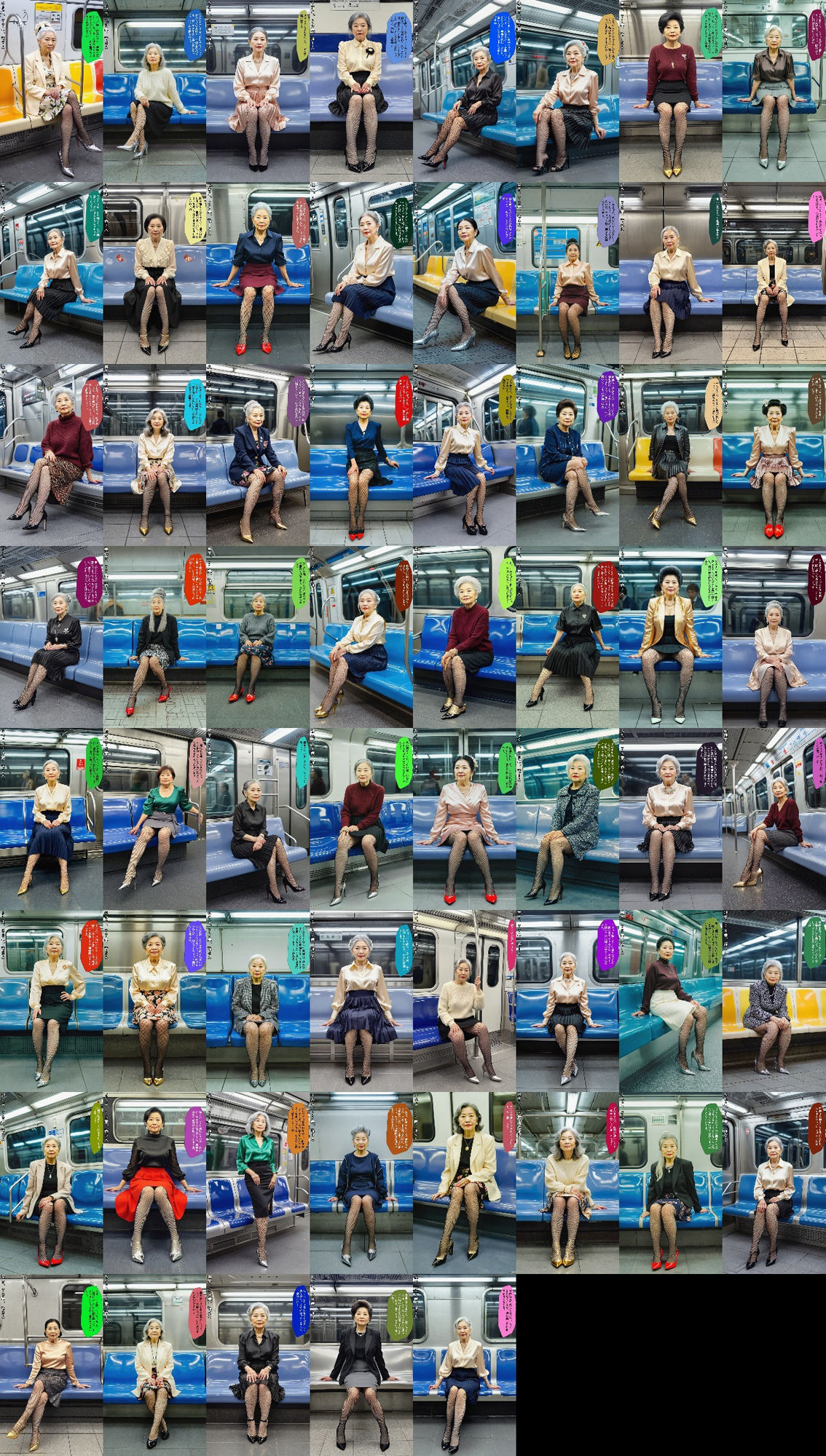 電車で見かけた70代の美脚〜網タイツの中に潜む欲望〜 vol.3 画像10