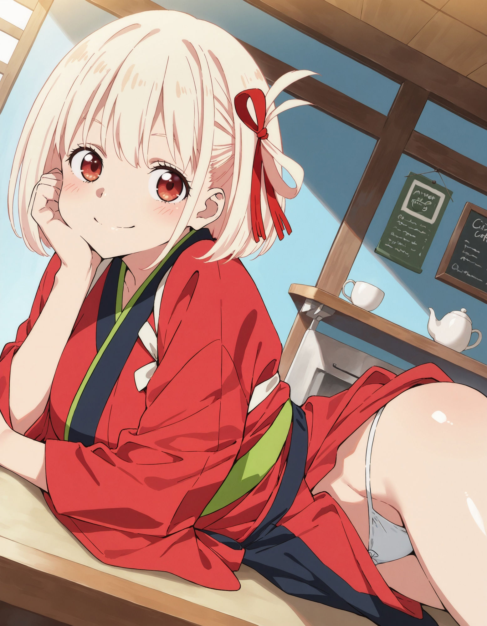 錦〇千束のパンチラ〜喫茶制服編〜1