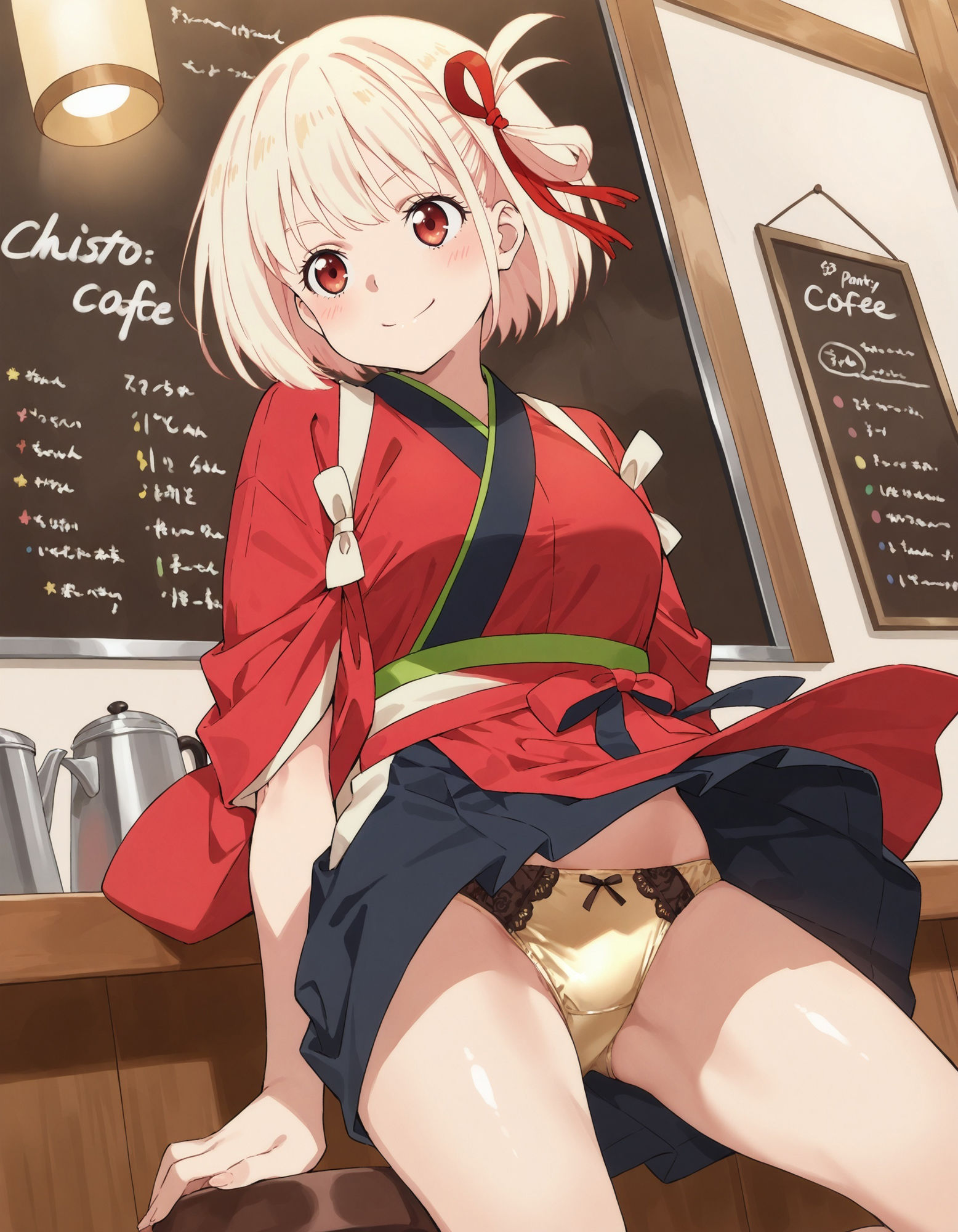 錦〇千束のパンチラ〜喫茶制服編〜3