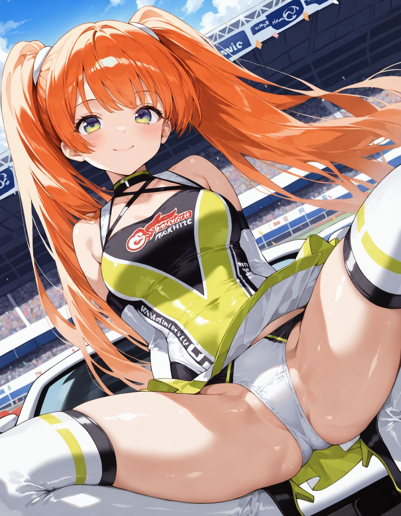 レースクイーンのしゃがみパンチラ 画像3