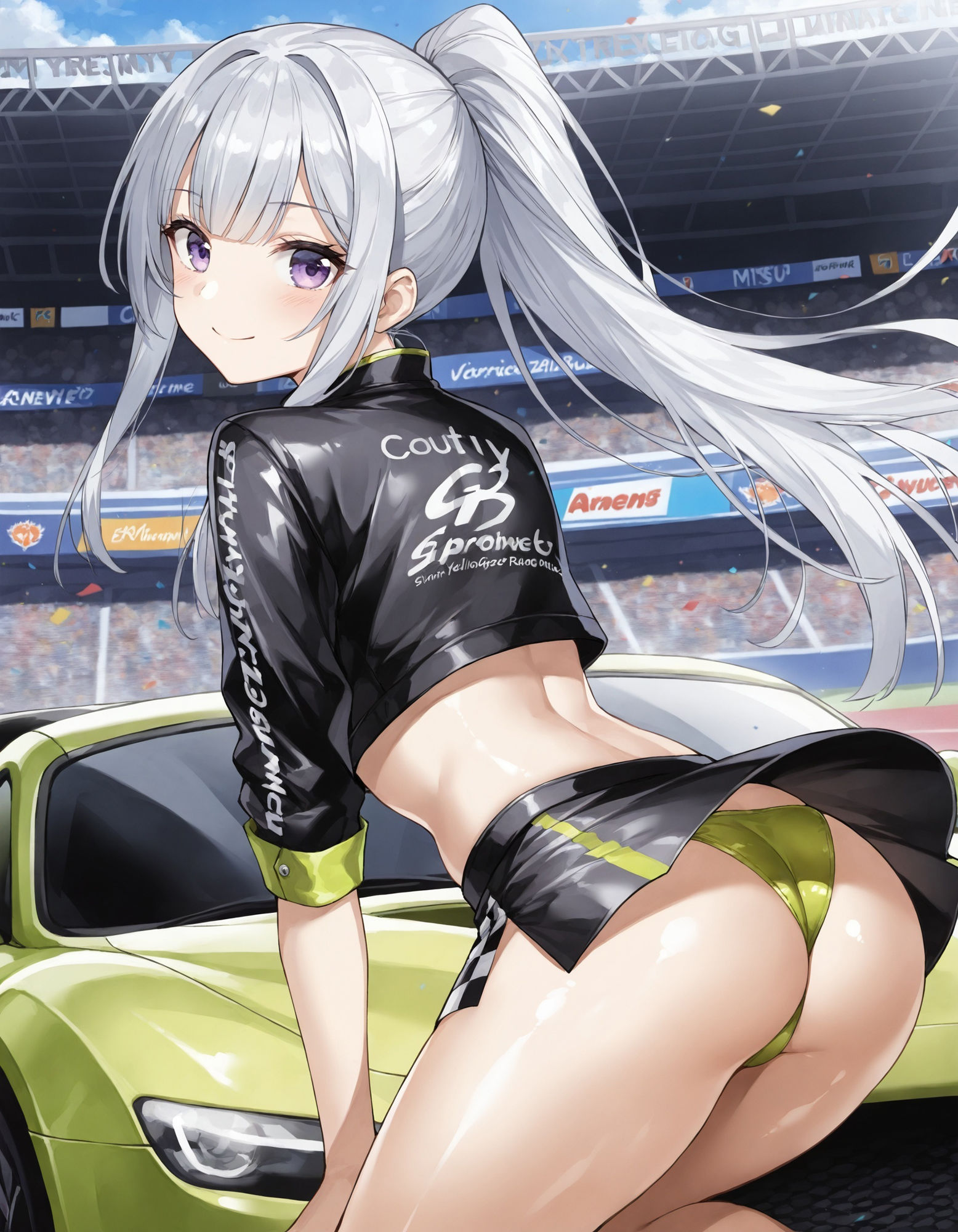 レースクイーンのしゃがみパンチラ 画像7