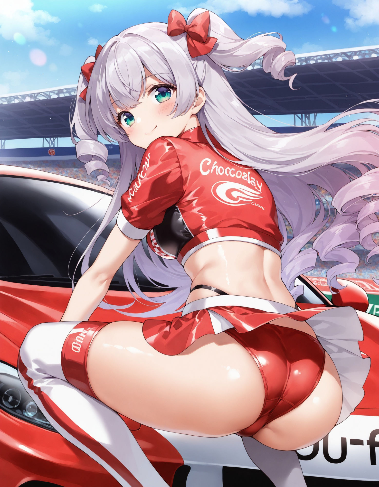 レースクイーンのしゃがみパンチラ 画像8