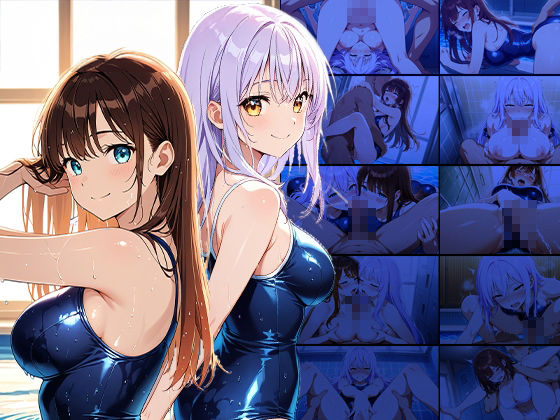 サンプル画像1:爆乳紫髪茶髪スク水美少女が教師と放課後中出し交尾【4K】(ニート印刷所) [d_582385]