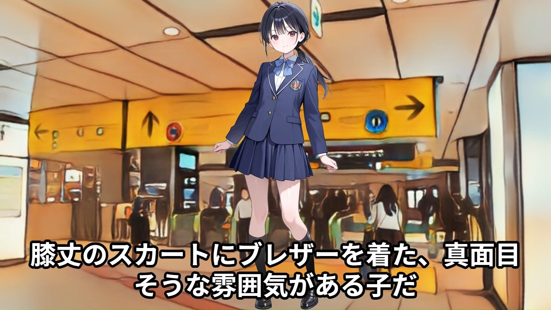 サンプル画像1:【羞恥体験告白】穢れを知らない新入生の女子学生を通学初日の満員電車で蹂躙した話（前編）(羞恥体験告白) [d_582426]