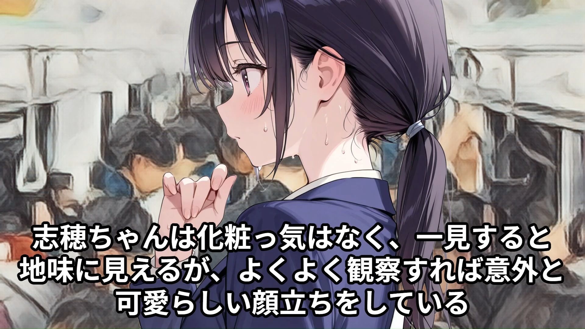 サンプル画像2:【羞恥体験告白】穢れを知らない新入生の女子学生を通学初日の満員電車で蹂躙した話（前編）(羞恥体験告白) [d_582426]