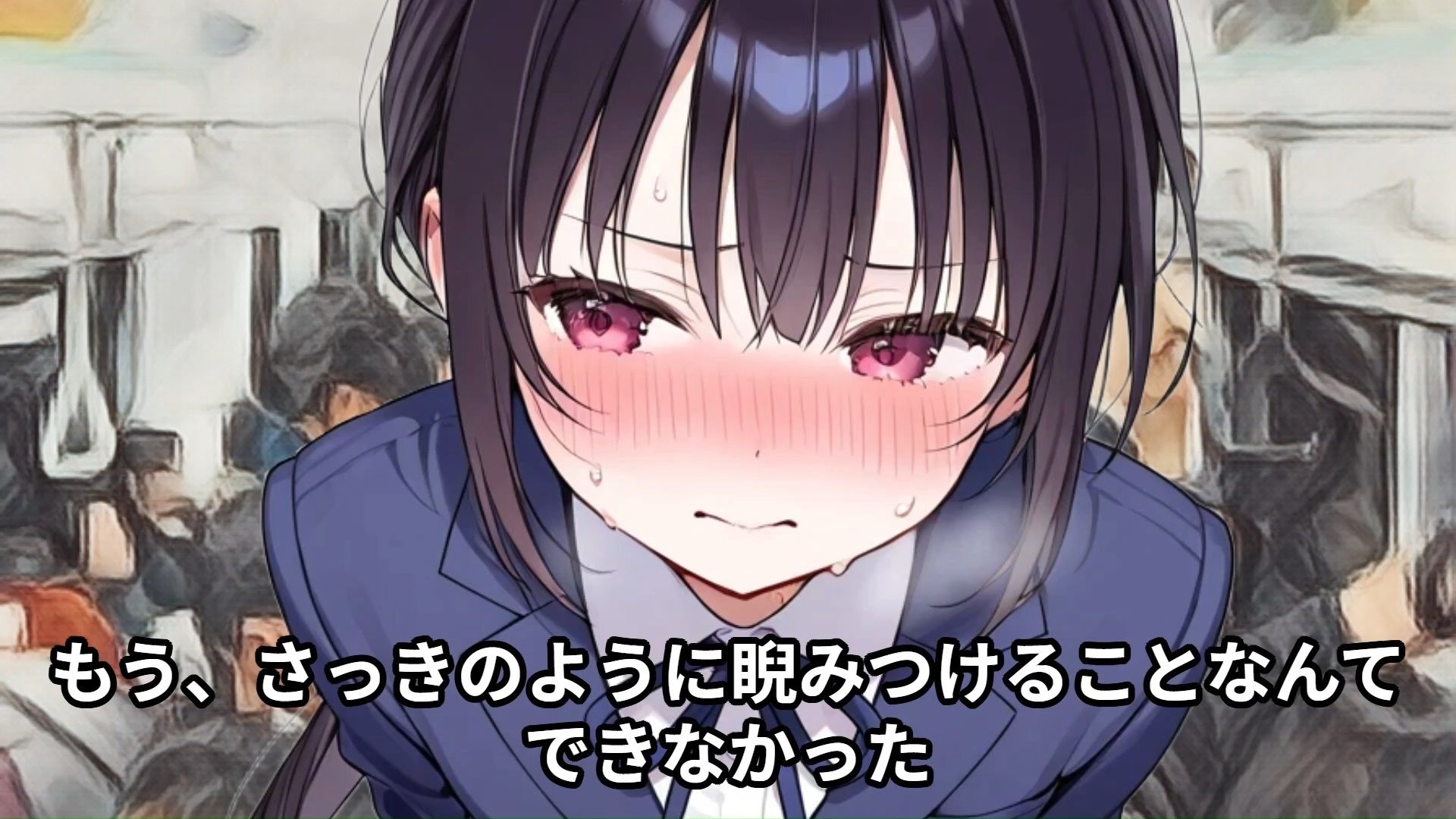 サンプル画像4:【羞恥体験告白】穢れを知らない新入生の女子学生を通学初日の満員電車で蹂躙した話（中編）(羞恥体験告白) [d_582438]