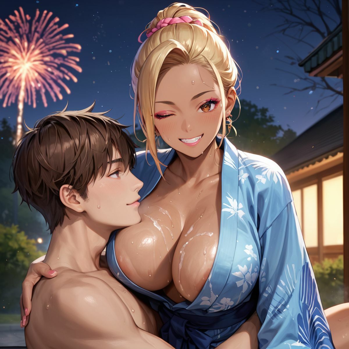 サンプル画像6:浴衣ギャルを外でハメちゃった！3(アイアイクラブ) [d_582458]