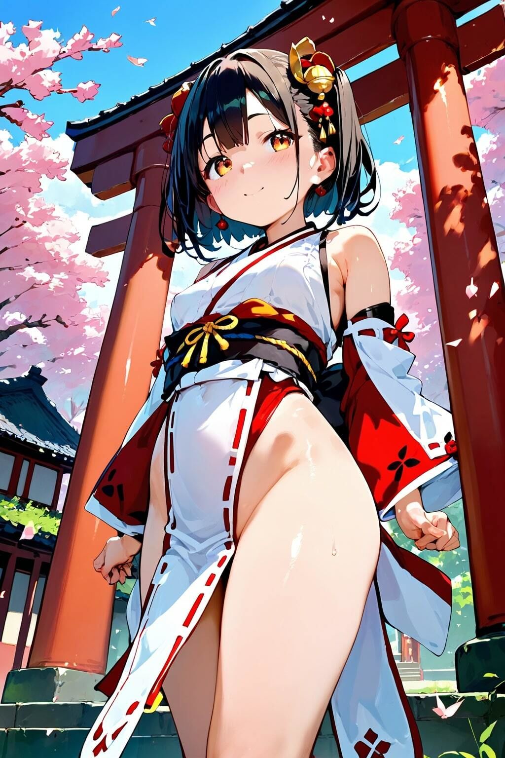 はじめてのエッチごっこ 美少女×巫女 画像1