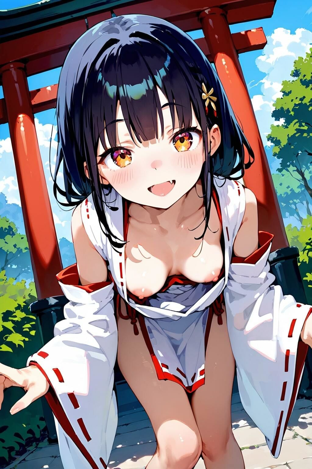 サンプル画像3:はじめてのエッチごっこ 美少女×巫女(駆け抜けて性春) [d_582481]