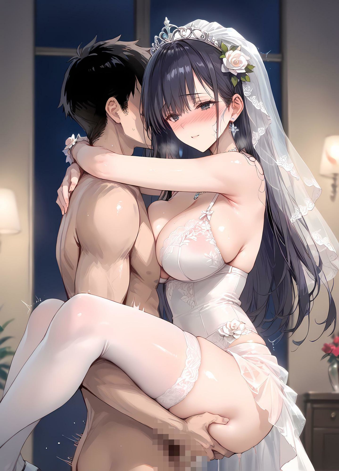 サンプル画像6:ウェディングドレスでドチャクソはらませハメ撮りしてみた(しろぐみ) [d_582560]