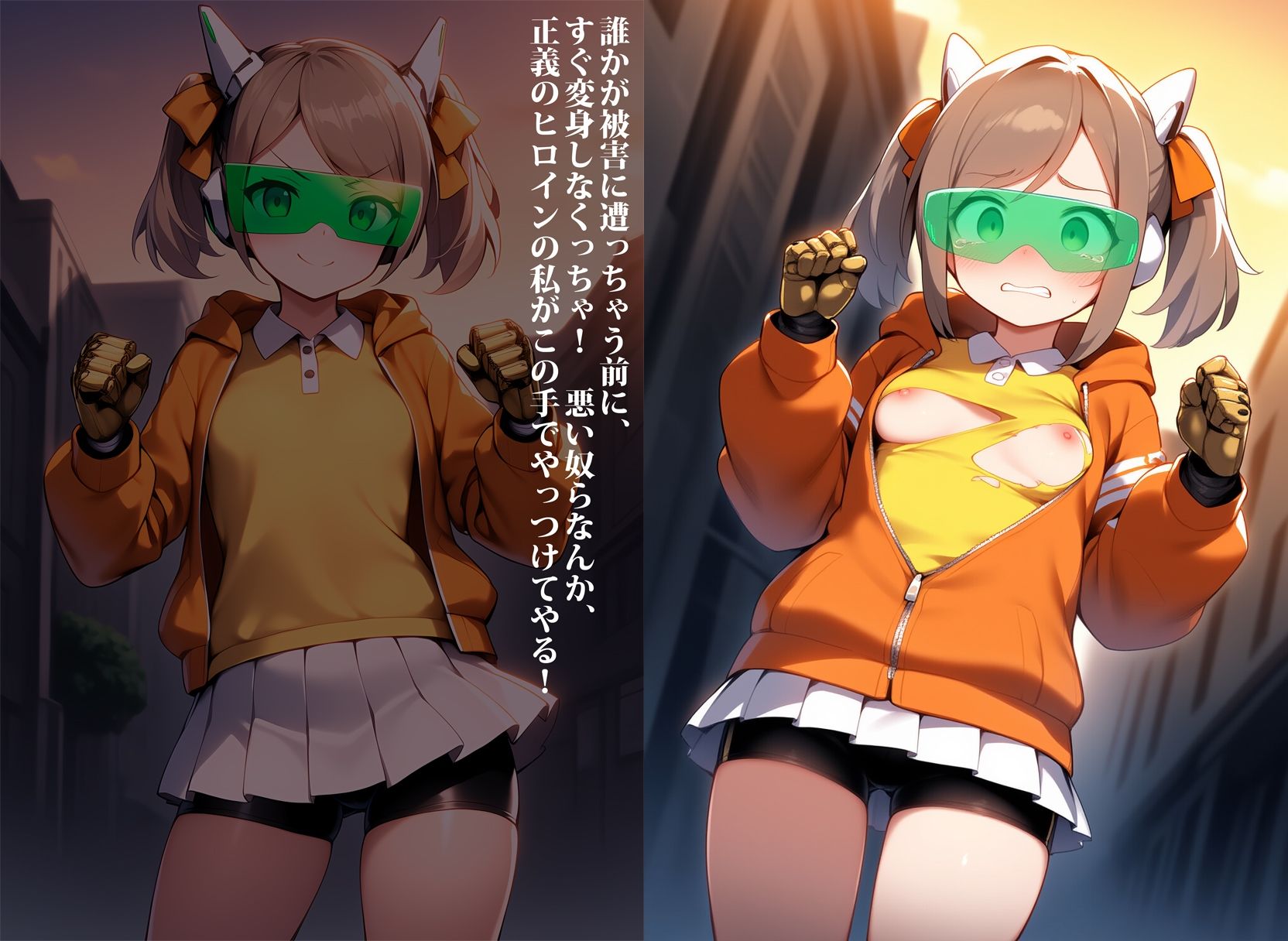 サンプル画像1:正義のヒロイン、屈辱の敗北失禁！(性癖ユガ芽) [d_582568]