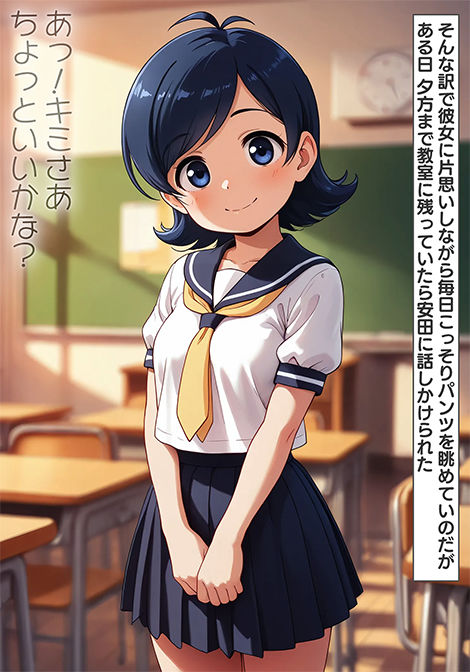 サンプル画像6:AIイラスト漫画 すこ子とキミの長い夜(sukosukoAI) [d_582614]