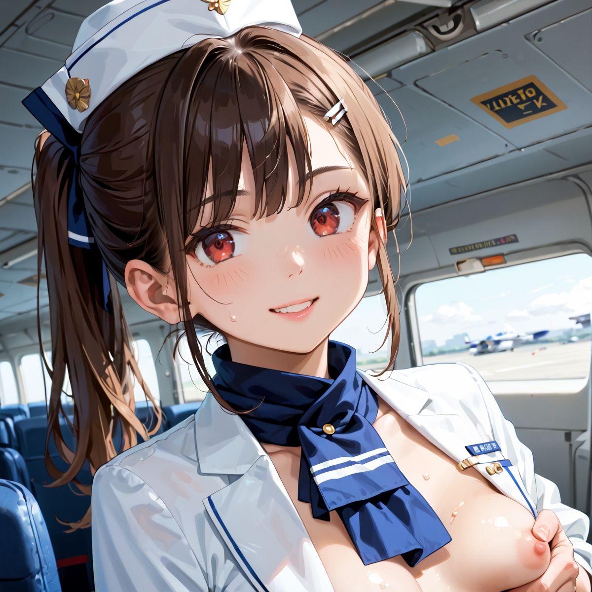 サンプル画像2:魅惑の機内サービス！HなCAさんとイくまでロングフライト！？vol.4(プリズムK) [d_582686]