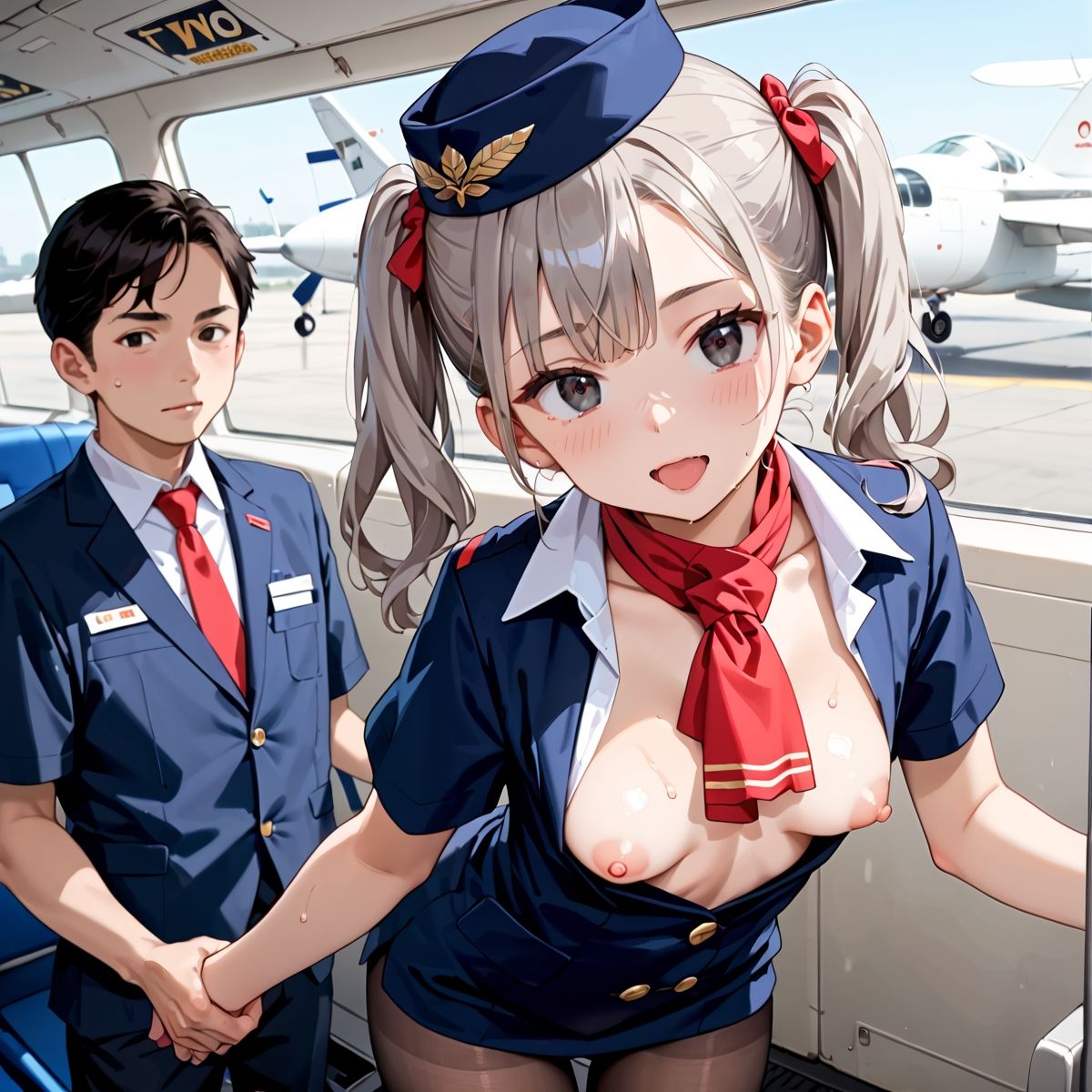 サンプル画像6:魅惑の機内サービス！HなCAさんとイくまでロングフライト！？vol.5(プリズムK) [d_582688]