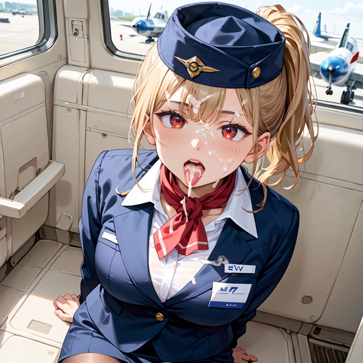 サンプル画像3:魅惑の機内サービス！HなCAさんとイくまでロングフライト！？vol.6(プリズムK) [d_582690]