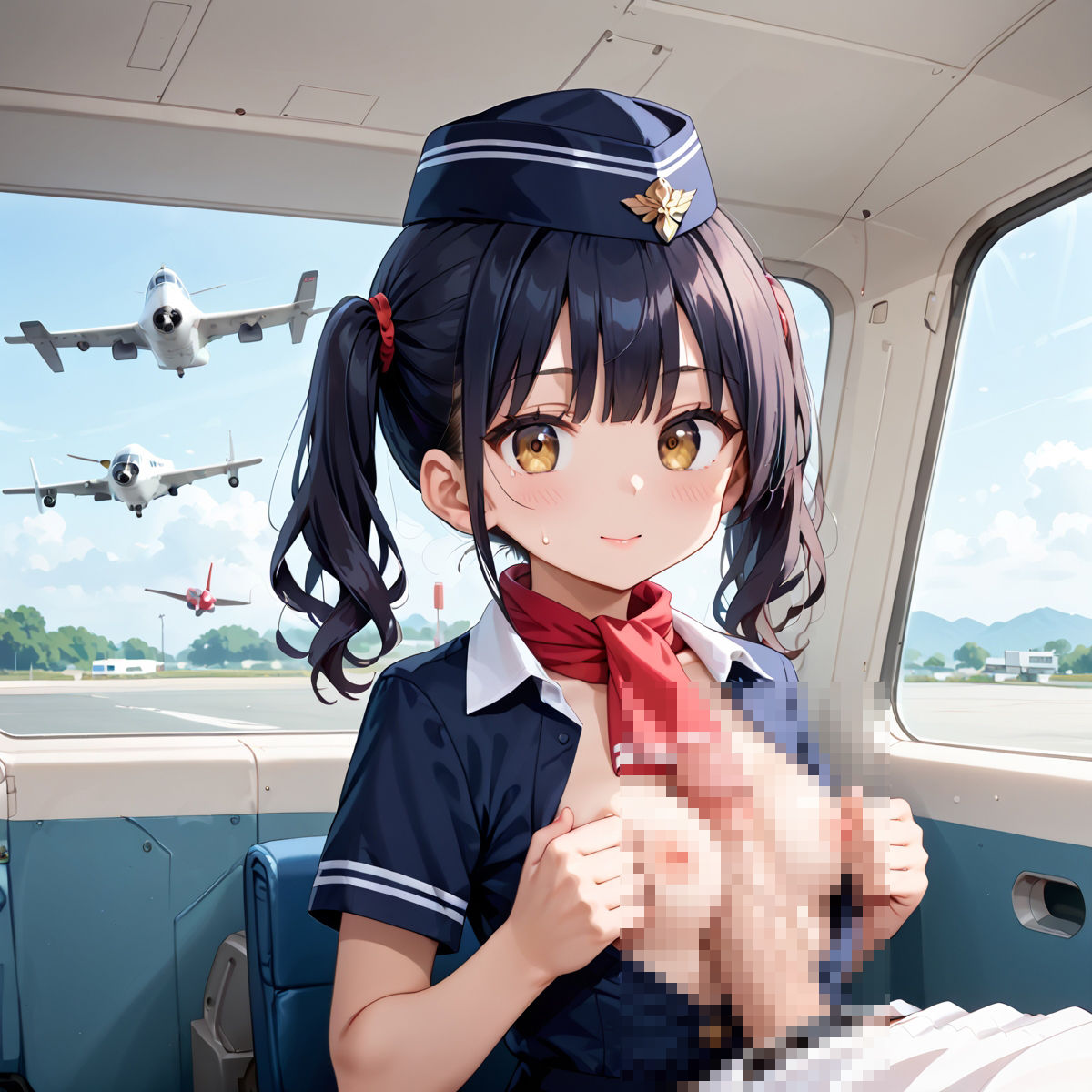 サンプル画像6:魅惑の機内サービス！HなCAさんとイくまでロングフライト！？vol.8(プリズムK) [d_582702]