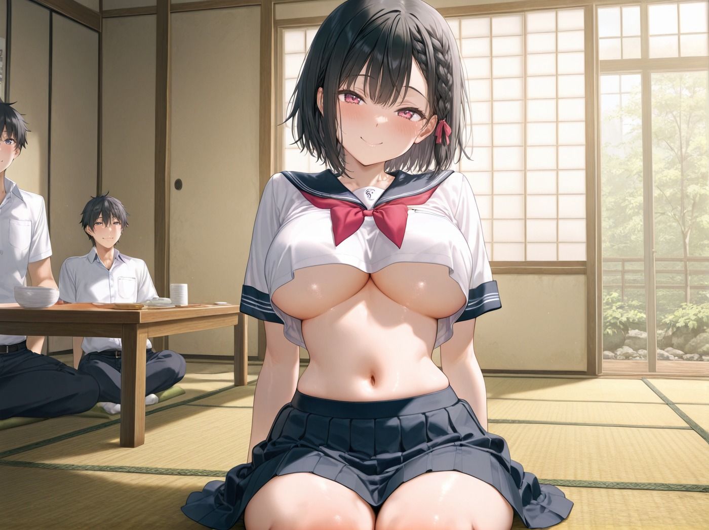 クラスの爆乳委員長を性処理便器に堕とす 画像4