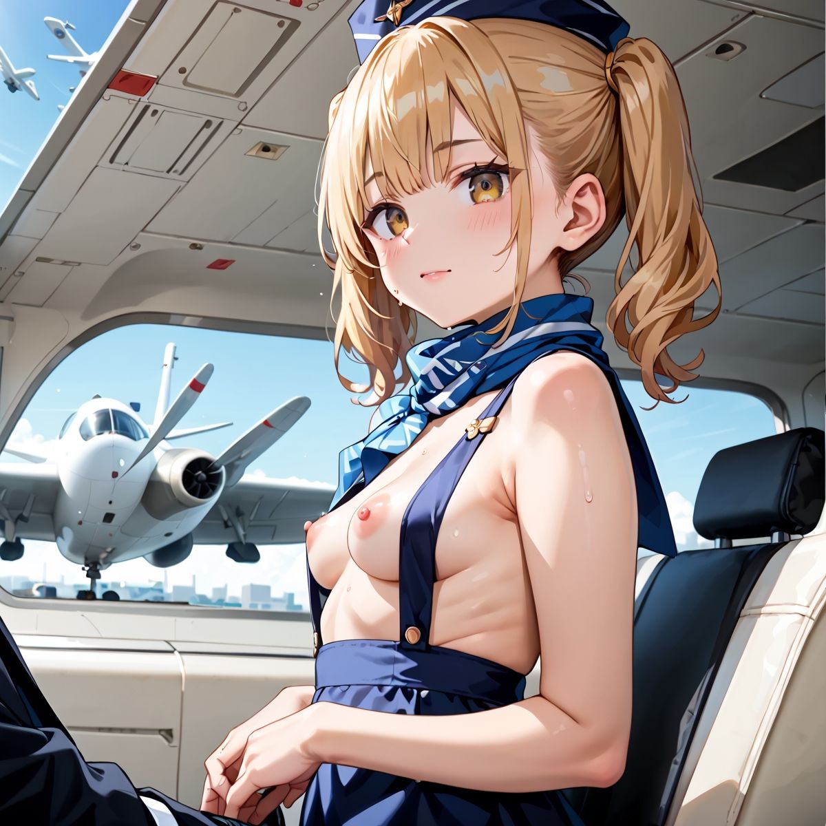 サンプル画像5:魅惑の機内サービス！HなCAさんとイくまでロングフライト！？vol.10(プリズムK) [d_582828]