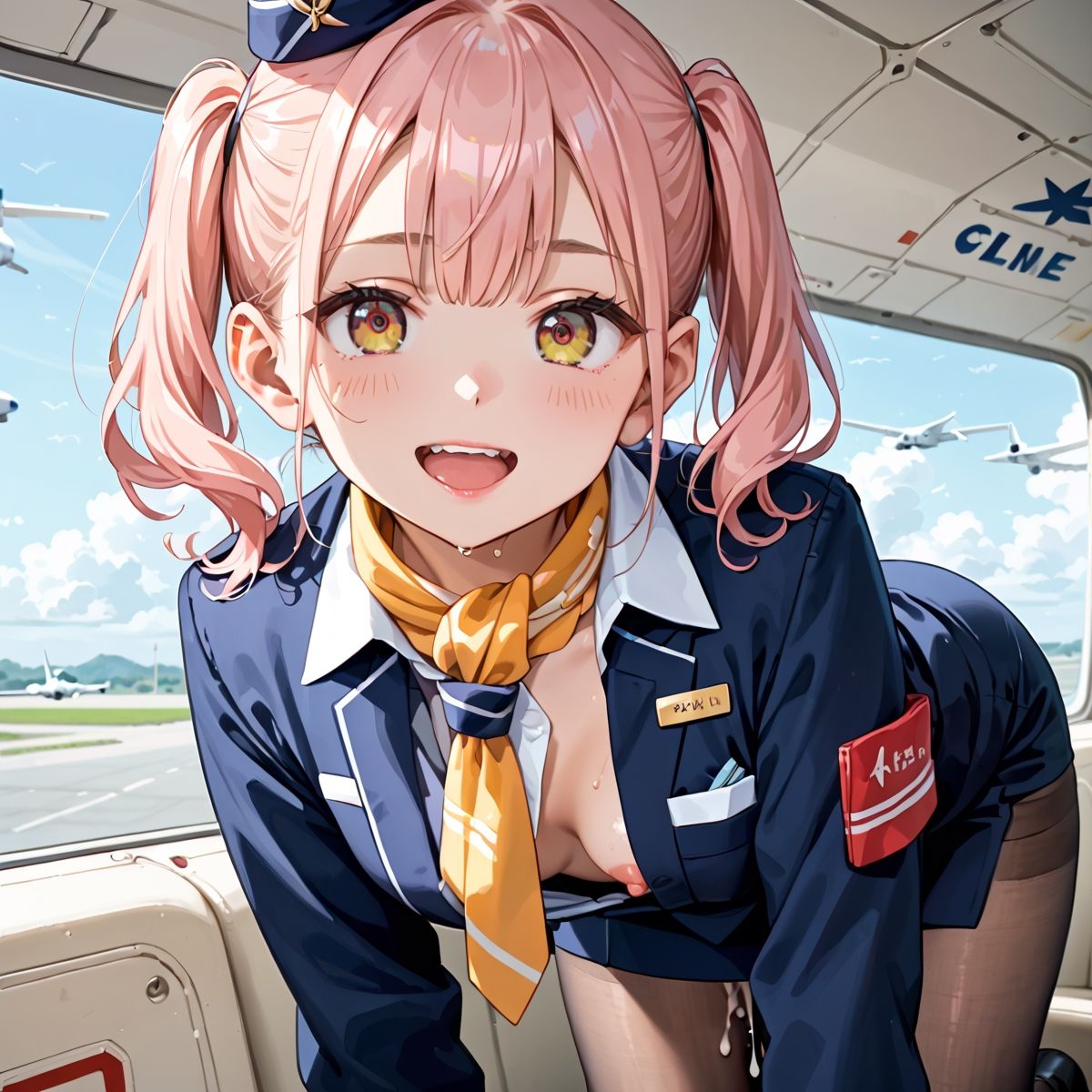 サンプル画像1:魅惑の機内サービス！HなCAさんとイくまでロングフライト！？vol.12(プリズムK) [d_582842]