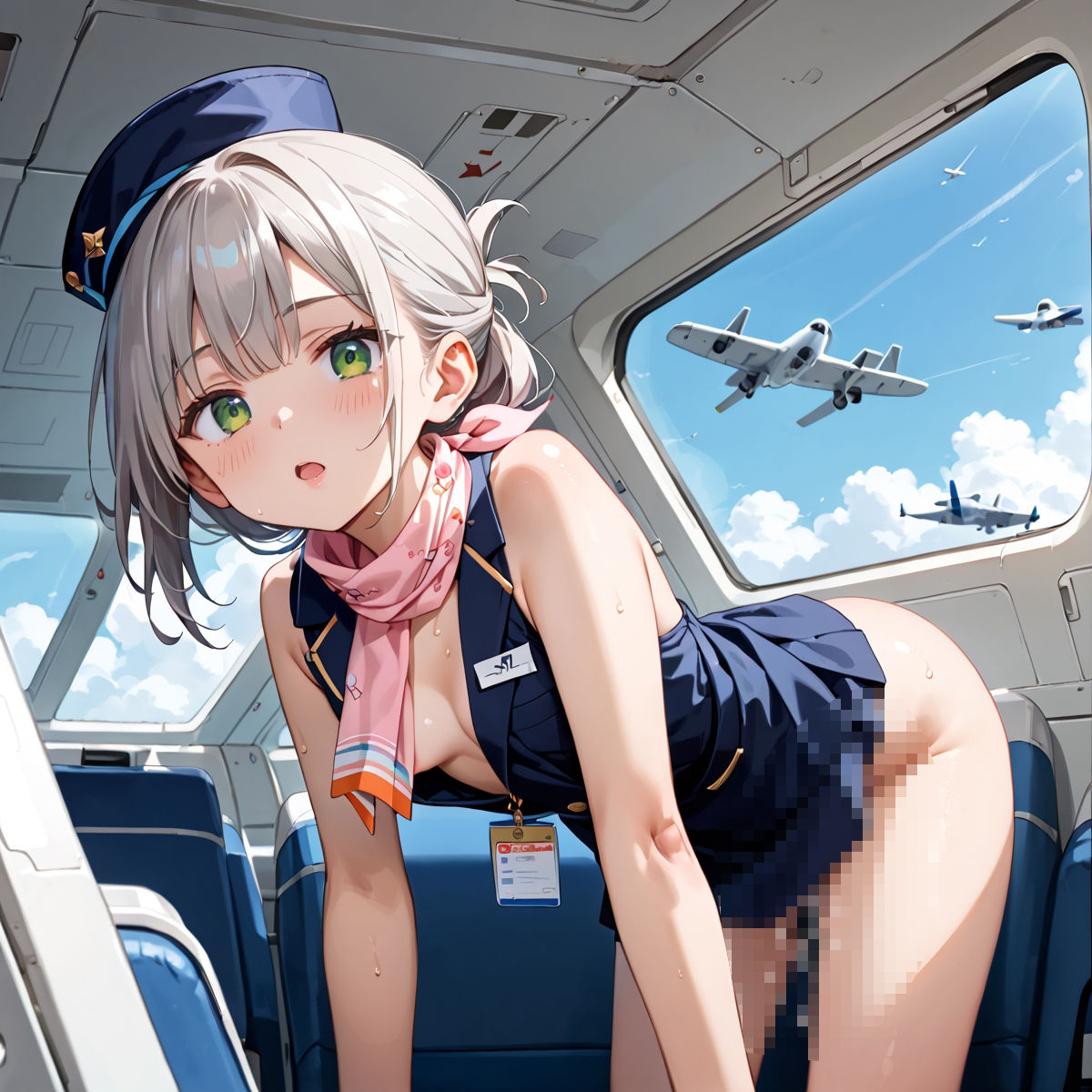 サンプル画像5:魅惑の機内サービス！HなCAさんとイくまでロングフライト！？vol.12(プリズムK) [d_582842]