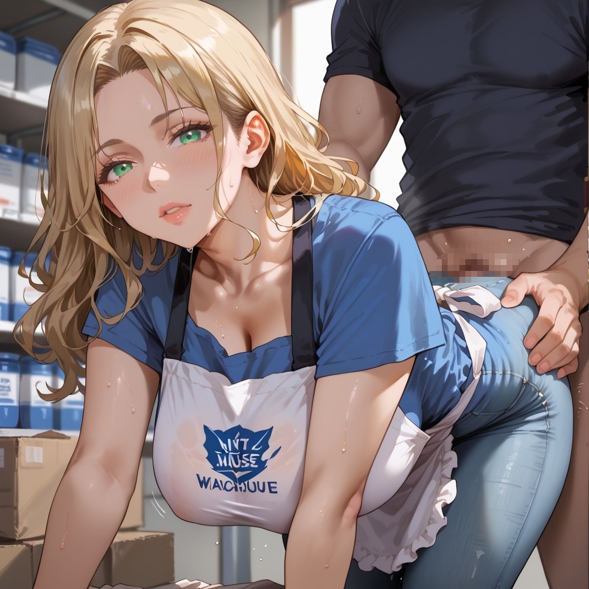 サンプル画像1:【PART9】美人人妻パートさんとバックヤードで禁断SEX(いらすと屋さん) [d_582875]