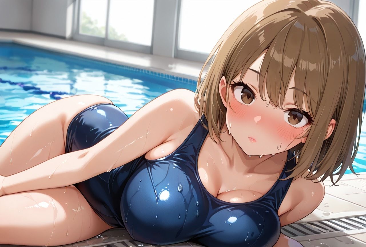 サンプル画像2:爆乳女子校生とスク水で生ハメ！(むちふわドーナツ) [d_582902]