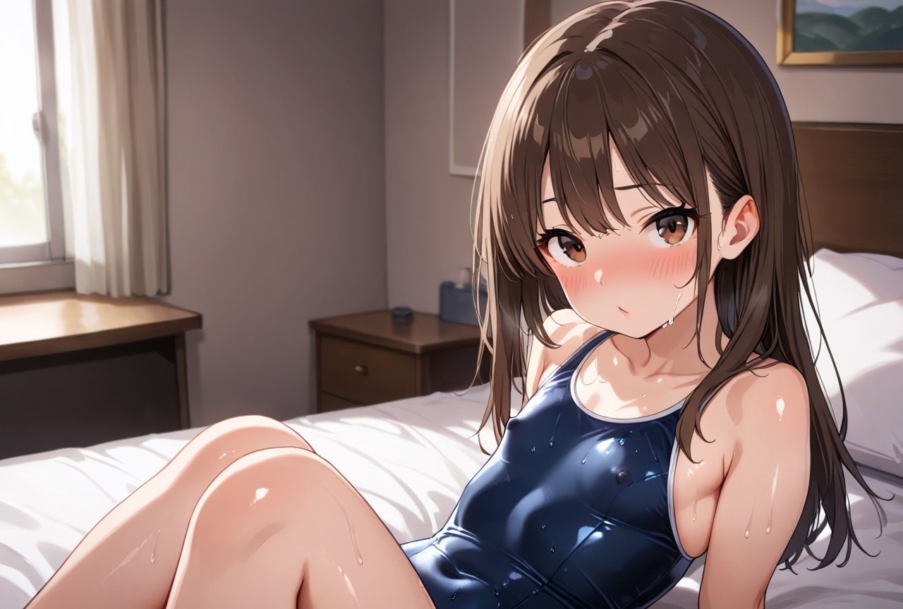 爆乳女子校生とスク水で生ハメ! 画像8